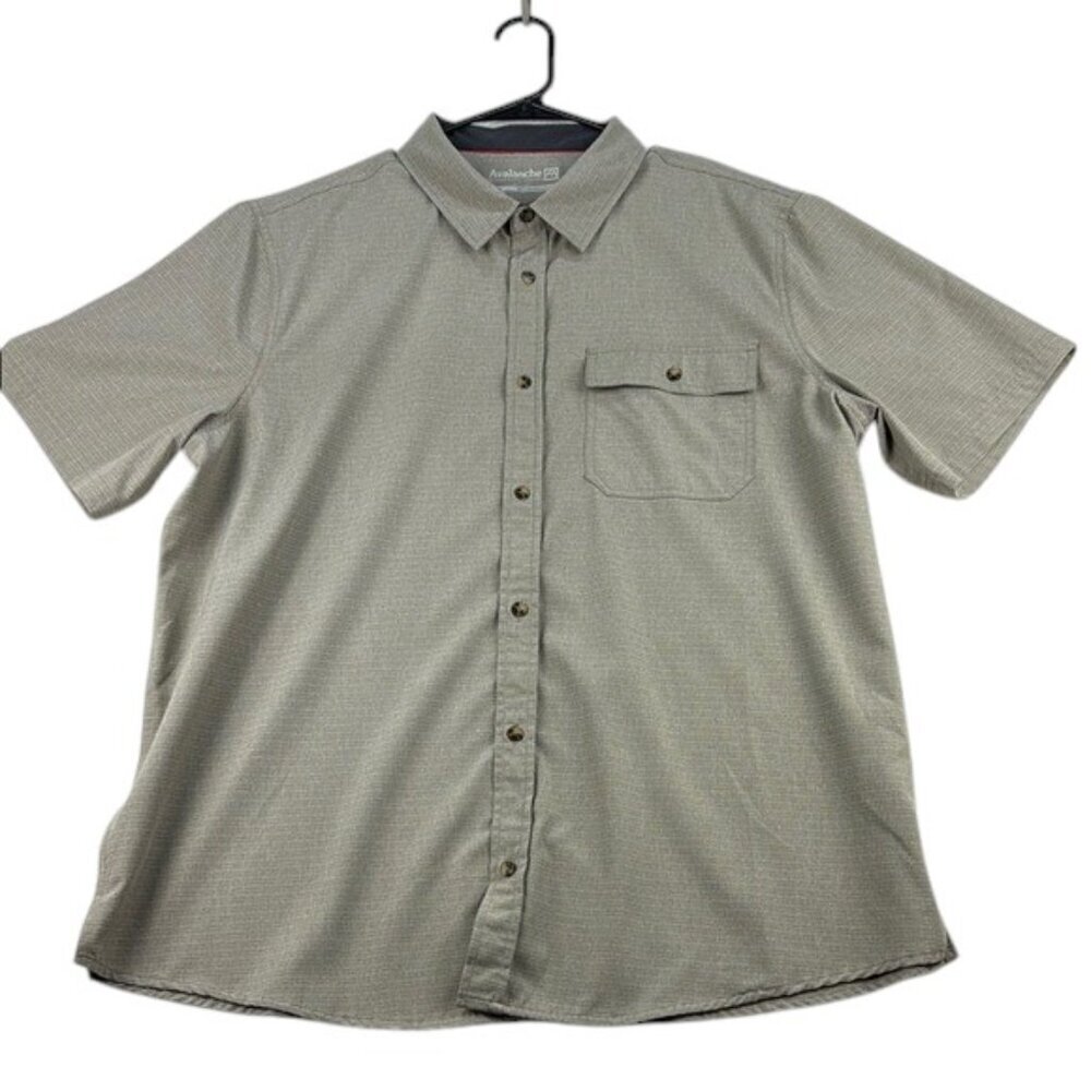 Avalanche Shirt Men’s Brown Stripped Button-Down Shirt XL